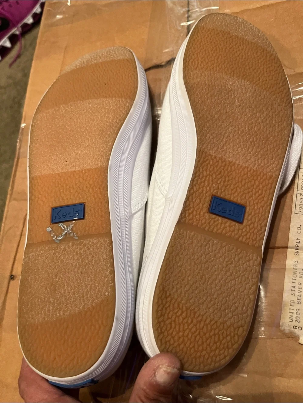 Keds White Canvas Low-Profile Lace-Up Sneakers